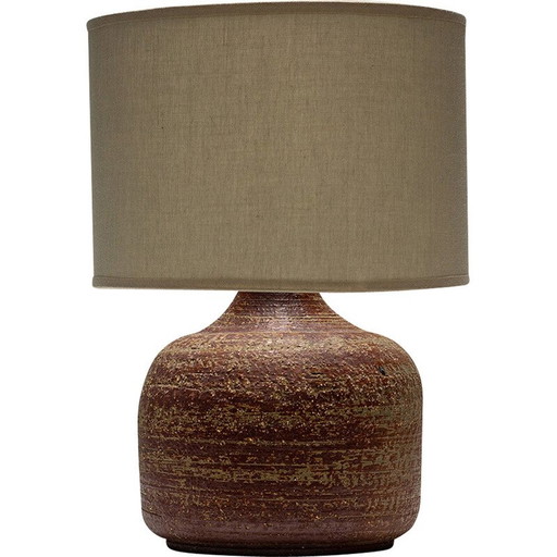 Vintage-Tischlampe durch Oxidation gekocht von Jacques Pouchain, 1960