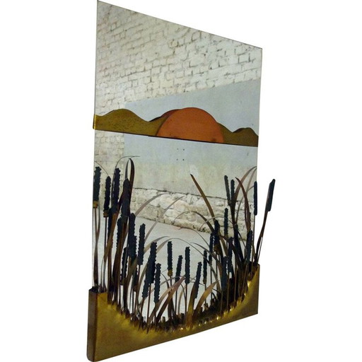 Vintage-Spiegel aus Kupfer und Messing von Daniel D'Haeseleer, 1970er Jahre