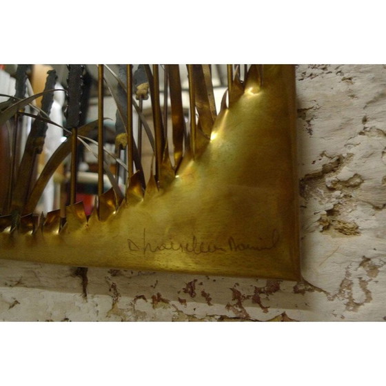 Image 1 of Vintage-Spiegel aus Kupfer und Messing von Daniel D'Haeseleer, 1970er Jahre