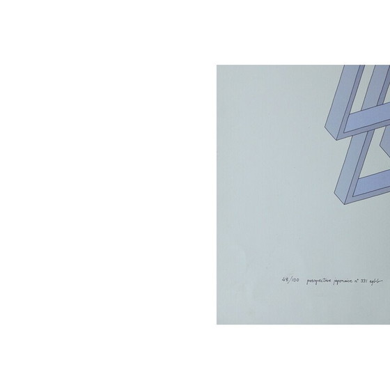 Image 1 of Vintage-Gemälde auf Fabriano-Papier von Oscar Reutersvärd, Schweden 1934