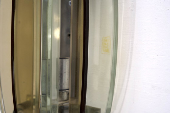 Image 1 of Satz von vier beschrifteten Wandleuchtern aus dickem Glas von Veca, Italien, 1960er Jahre