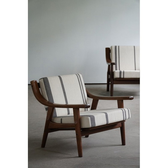 Image 1 of Ein Paar Vintage-Sessel aus Savak-Wolle von Hans J. Wegner für Getama