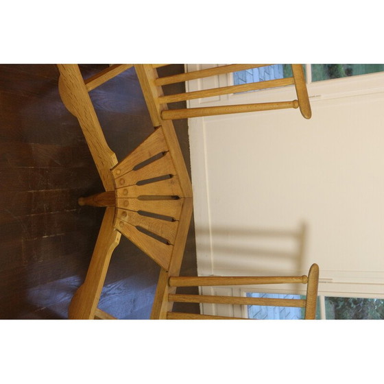 Image 1 of Vintage 2-Sitzer-Sofa aus massiver Eiche von Guillerme et Chambron für Votre Maison, 1970