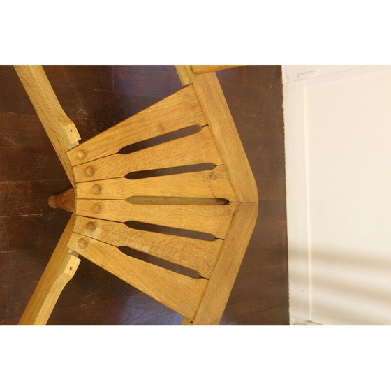 Image 1 of Vintage 2-Sitzer-Sofa aus massiver Eiche von Guillerme et Chambron für Votre Maison, 1970