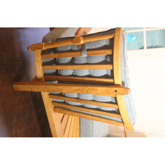 Image 1 of Vintage 2-Sitzer-Sofa aus massiver Eiche von Guillerme et Chambron für Votre Maison, 1970