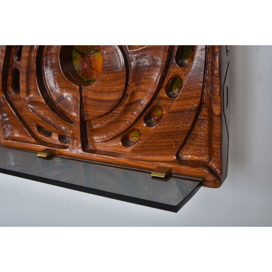 Image 1 of Altmodisches Wandstück aus Holz, Italien 1950