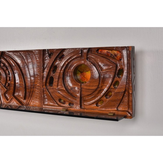 Image 1 of Altmodisches Wandstück aus Holz, Italien 1950