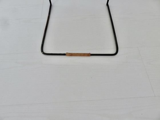 Image 1 of Zeitschriftenhalter aus Weide und schwarz lackiertem Metall, 50er Jahre 60er Jahre