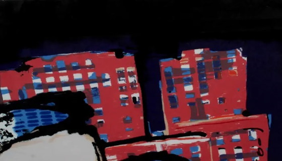 Image 1 of Herman Brood - gerahmter Siebdruck: City love (hübscher Rahmen!)