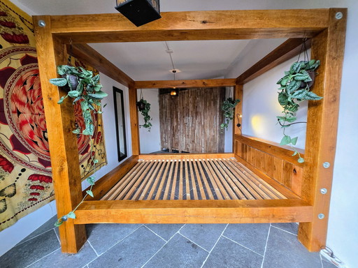 Massivholz Eiche King-Size Heavenly Bett