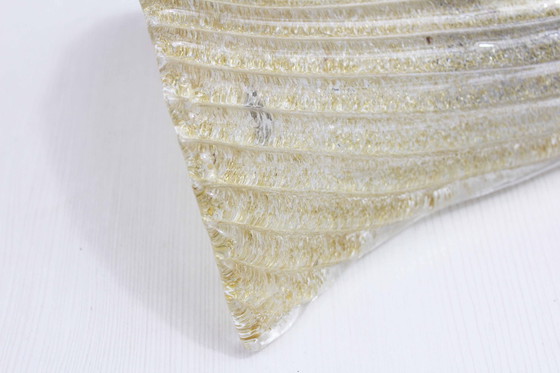 Image 1 of Hillebrand Wandleuchte Aus Goldenem Glas 1970