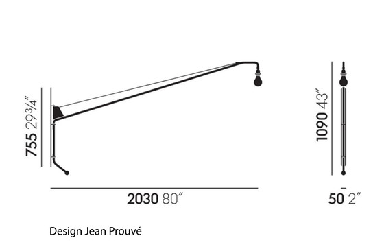 Image 1 of Vitra Potence Wandleuchte, Design Jean Prouvé