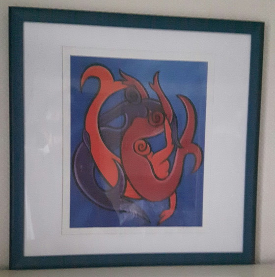 Image 1 of Donna Corbani Celestial Sea Siebdruck