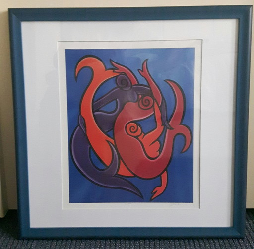 Donna Corbani Celestial Sea Siebdruck – lithos zeefdrukken, Other, Abstract