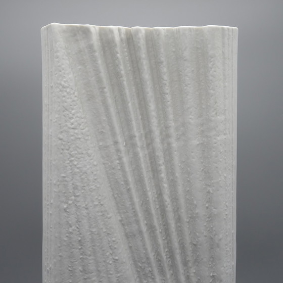 Image 1 of XXL 42 CM Bodenvase Martin Freyer Rosenthal Studio-Line Biskuit Porzellan Plissé