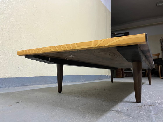 Image 1 of Niedriger gelber Vintage Couchtisch