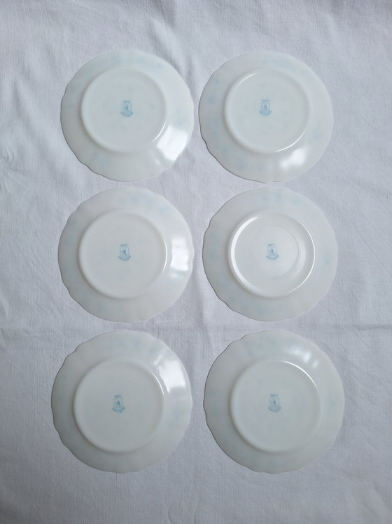 Image 1 of Dessertteller Arcopal Blau Vintage