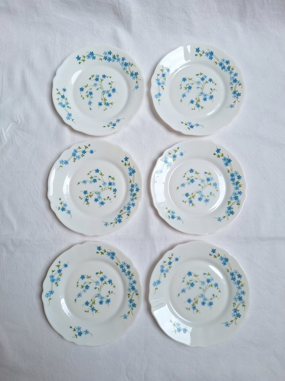 Image 1 of Dessertteller Arcopal Blau Vintage