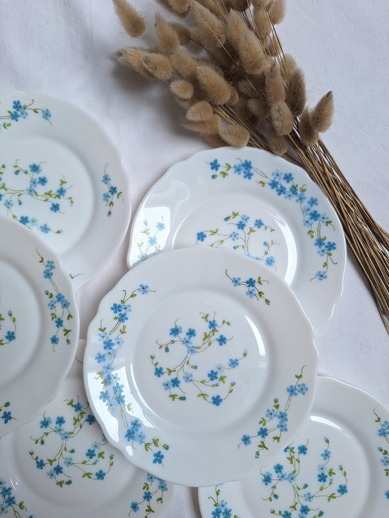 Image 1 of Dessertteller Arcopal Blau Vintage