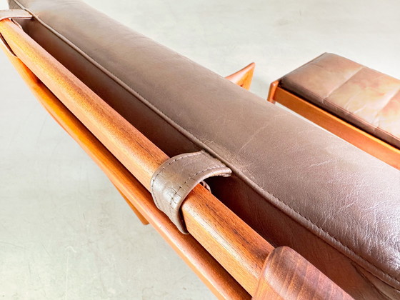 Image 1 of Midcentury Sessel Niels Eilersen Illum Wikkelsø Hochlehner Ottoman