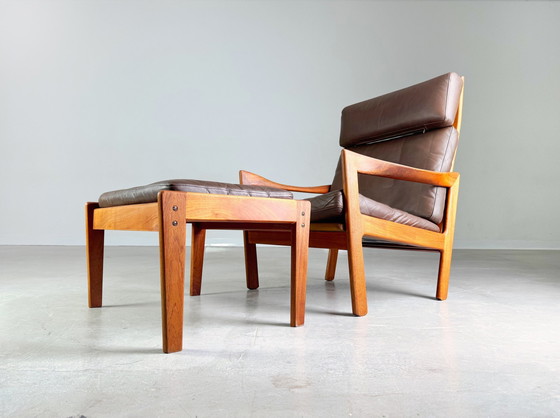 Image 1 of Midcentury Sessel Niels Eilersen Illum Wikkelsø Hochlehner Ottoman