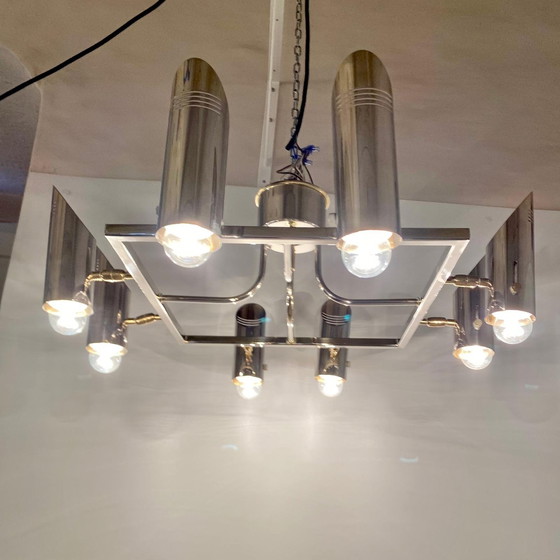 Image 1 of 1X Space Age Multi Lights Deckenleuchte im Stil von Stilnovo, Italien 1970'S