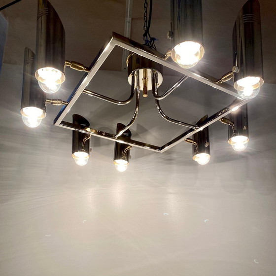 Image 1 of 1X Space Age Multi Lights Deckenleuchte im Stil von Stilnovo, Italien 1970'S