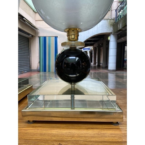 Image 1 of Paar alte Lampen aus Messing und Glas von Vetreria Vistosi, 1980