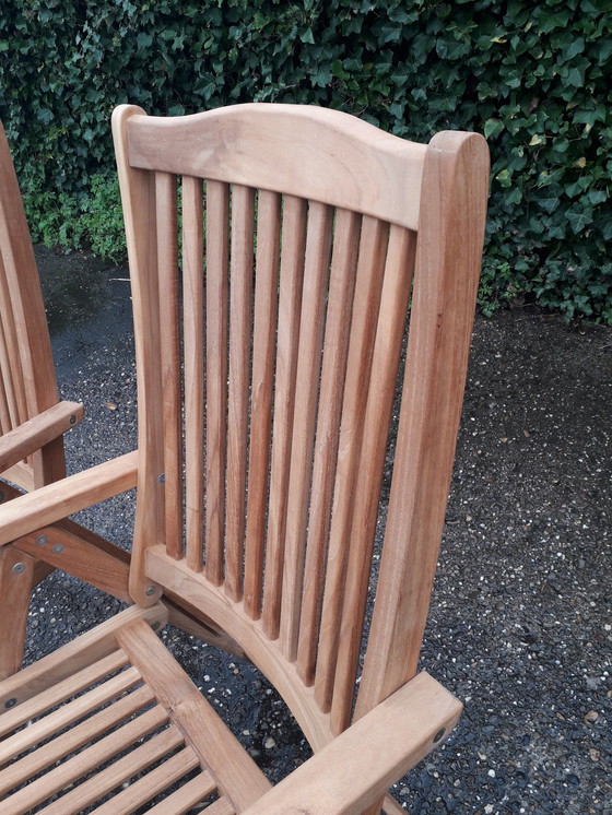 Image 1 of 2x ZGAN Sunyard Veronica Teak-Liegestühle