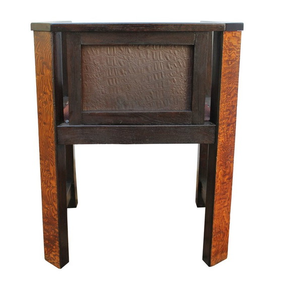 Image 1 of Art-Déco-Sessel aus Eichenholz, 1920er Jahre