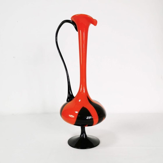 Image 1 of Vase aus dickem Buntglas, Italien 1970er Jahre