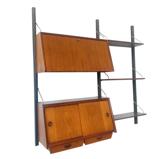 Louis van Teeffelen Wandschrank Dänisches Design Wandsystem Webe 1960s