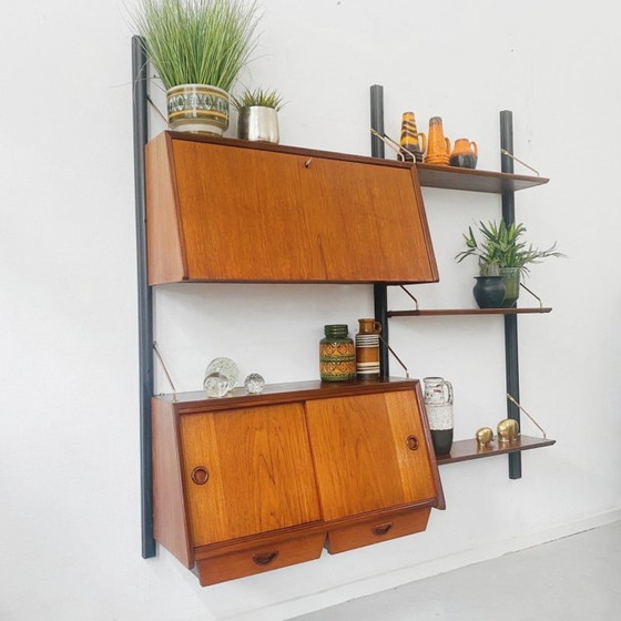 Image 1 of Louis van Teeffelen Wandschrank Dänisches Design Wandsystem Webe 1960s