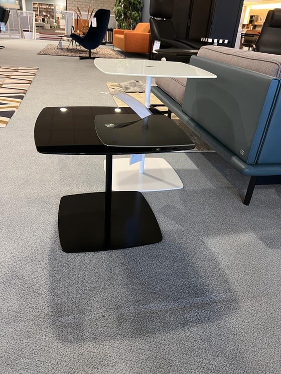 Image 1 of 2 Tonelli Couchtisch-Set aus Schwarz und weißem Glas