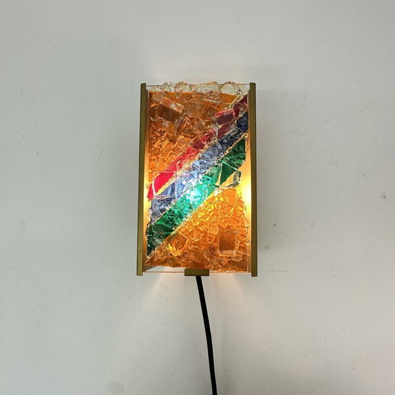 Image 1 of Vintage Wandleuchte aus Glas und Metall für Cosack Leuchten, Deutschland 1970