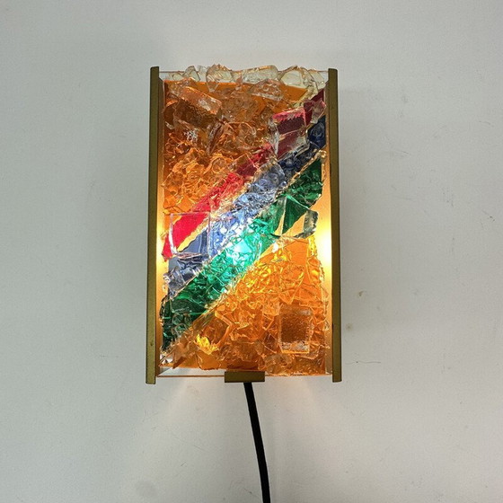 Image 1 of Vintage Wandleuchte aus Glas und Metall für Cosack Leuchten, Deutschland 1970
