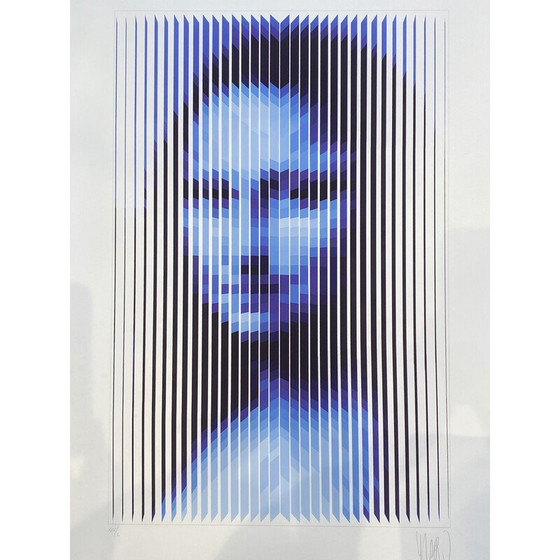 Image 1 of Alter Yvaral-Siebdruck der Mona Lisa