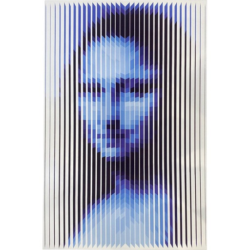 Alter Yvaral-Siebdruck der Mona Lisa