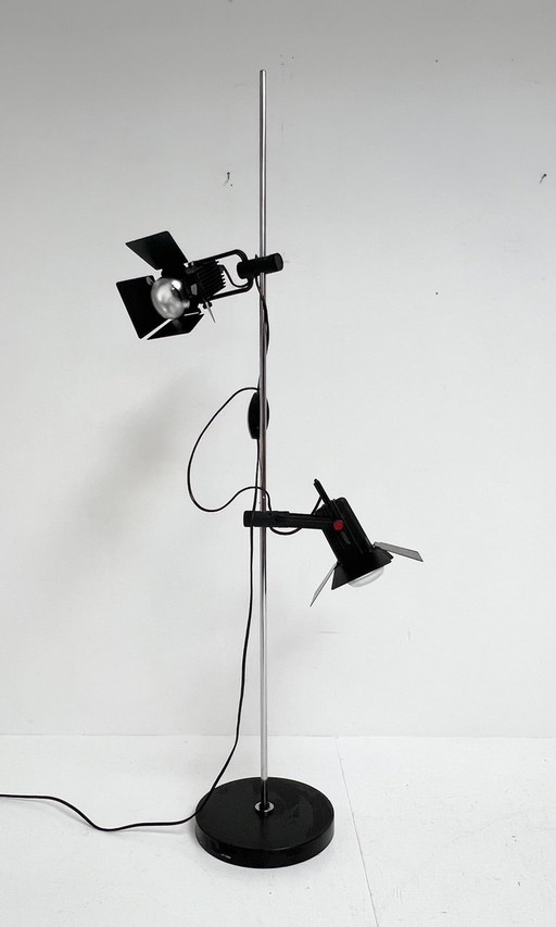 Schwarze Vintage Stehlampe, 1970'S