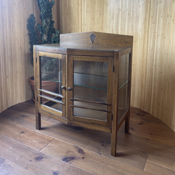 Image 1 of Vintage Teeschrank / Vitrine Amsterdam Schule