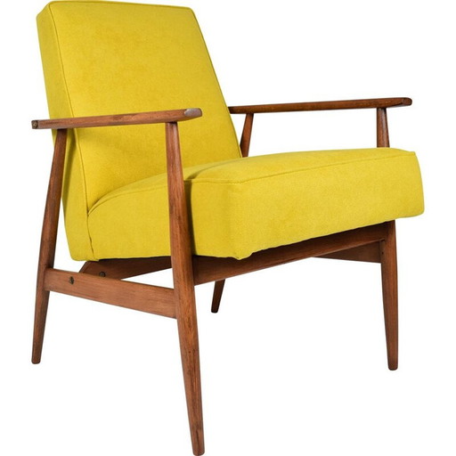 Vintage sessel typ 300-190 gelb von Henryk Lis 1970s