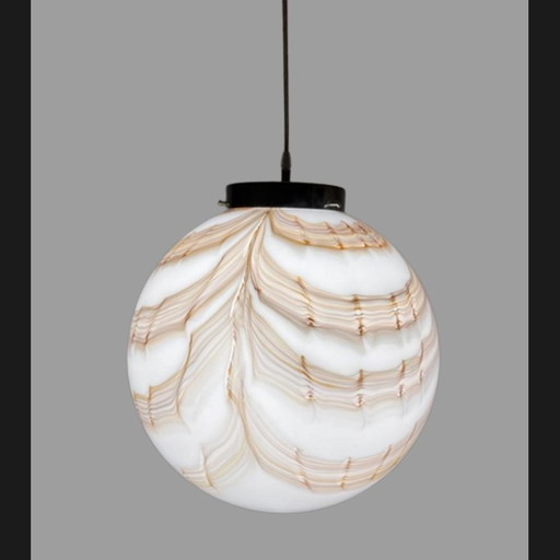 Vintage Muranoglas Sphere Ball Pendelleuchte, 1970er Jahre