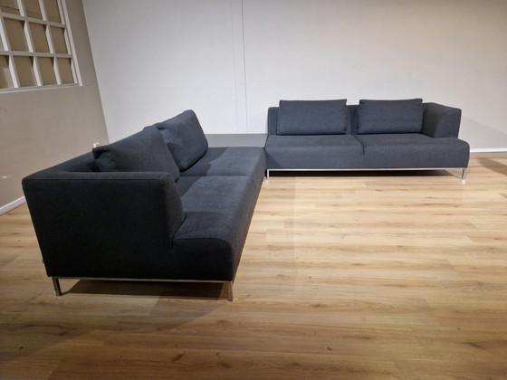 Image 1 of Sur En Plus Ecksofa Anthrazit Stoff Tisch Schwarz Design