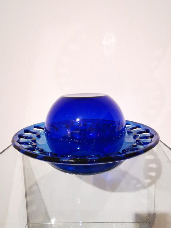 Image 1 of Andries Copier Kobaltblaue Kugelvase