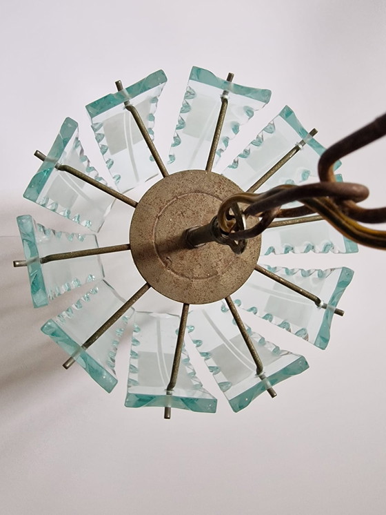 Image 1 of Fontana Arte Kunstglas-Kronleuchter-Hängelampe