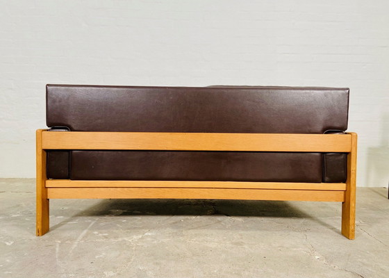 Image 1 of Vintage Danish Mid Century Bramin Leder Zweisitzer Sofa 1960s