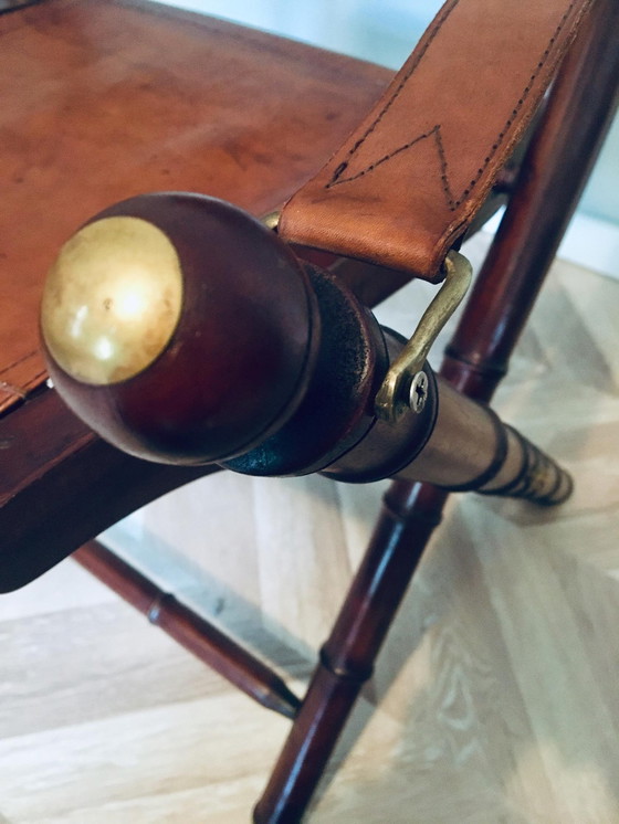 Image 1 of Zwei lederne Holzstühle