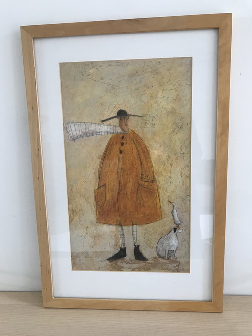 Vintage Poster SAM TOFT Mr Mustard Dog & Duck inkl. Holzrahmen