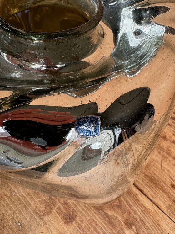 Image 1 of Mexikanische dekorative Vase aus Silberglas