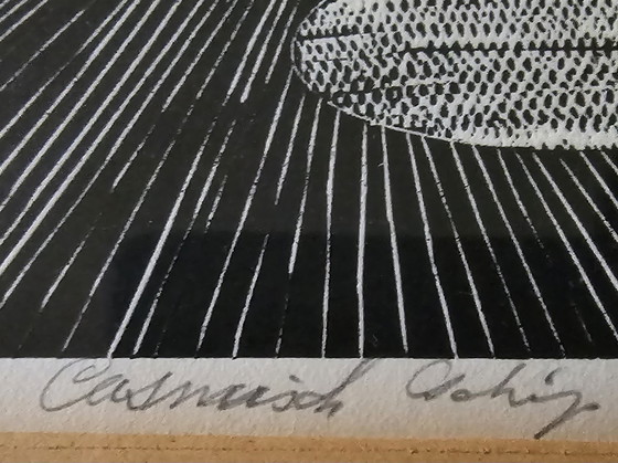 Image 1 of Herman van Valen – Radierung „Cosmic Ship“ 1972